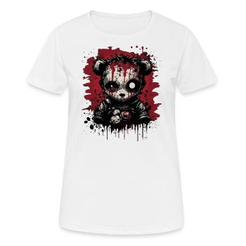 Cute Creepy Teddy Bear - Women's Breathable T-Shirt - white - Front - AI Model Female 172 dark (172cm)