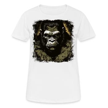 Gorilla - Frauen T-Shirt atmungsaktiv - Weiß - Vorne - AI Model Female 172 dark (172cm)