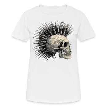 Horror Punk Zombie Mohawk - Frauen T-Shirt atmungsaktiv - Weiß - Vorne - AI Model Female 172 dark (172cm)