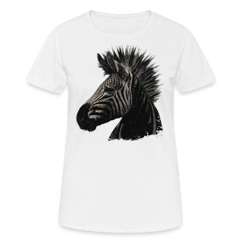 Zebra Punk - Frauen T-Shirt atmungsaktiv - Weiß - Vorne - AI Model Female 172 dark (172cm)