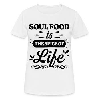Soul Food Humor - African American Dishes - Women's Breathable T-Shirt - white - Front - AI Model Female 172 dark (172cm)