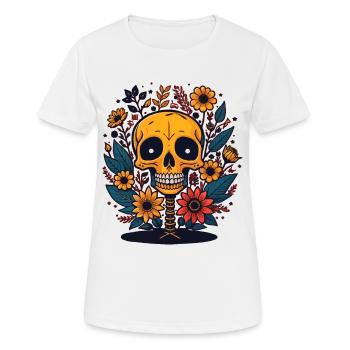 Skelett - Frauen T-Shirt atmungsaktiv - Weiß - Vorne - AI Model Female 172 dark (172cm)
