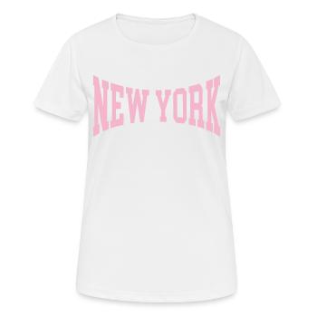New York - T-shirt respirant Femme - blanc - Devant - AI Model Female 172 dark (172cm)