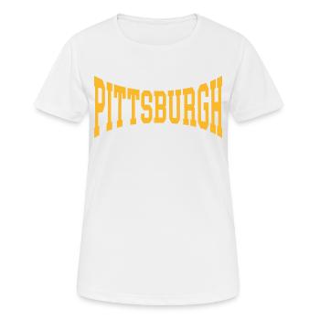 Pittsburgh - Frauen T-Shirt atmungsaktiv - Weiß - Vorne - AI Model Female 172 dark (172cm)