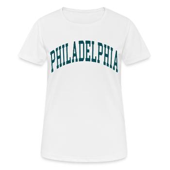 Philadelphie - T-shirt respirant Femme - blanc - Devant - AI Model Female 172 dark (172cm)