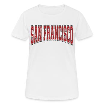 San Francisco - T-shirt respirant Femme - blanc - Devant - AI Model Female 172 dark (172cm)