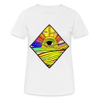 Ätherische Sonne - Frauen T-Shirt atmungsaktiv - Weiß - Vorne - AI Model Female 172 dark (172cm)