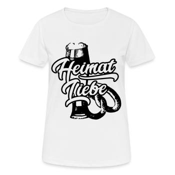 L’amour de la patrie bavaroise - T-shirt respirant Femme - blanc - Devant - AI Model Female 172 dark (172cm)