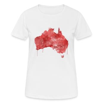 Australia - Women's Breathable T-Shirt - white - Front - AI Model Female 172 dark (172cm)
