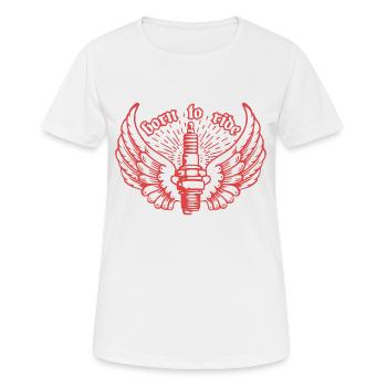 Born to ride - Women's Breathable T-Shirt - white - Front - AI Model Female 172 dark (172cm)