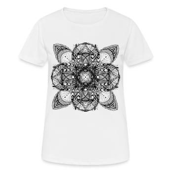 Mandala - Frauen T-Shirt atmungsaktiv - Weiß - Vorne - AI Model Female 172 dark (172cm)