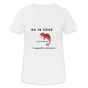 NA IN ZOUR I APPELLE DEMAIN - T-shirt respirant Femme - blanc - Devant - AI Model Female 172 dark (172cm)