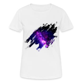 Weltall Geschenkidee galaxie milchstraße - Frauen T-Shirt atmungsaktiv - Weiß - Vorne - AI Model Female 172 dark (172cm)
