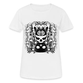 Skull and Brain - Women's Breathable T-Shirt - white - Front - AI Model Female 172 dark (172cm)