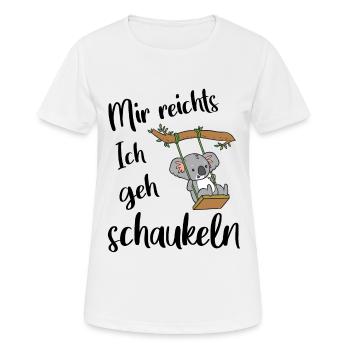Koalabär - Mir reichts ich geh schaukeln. - Frauen T-Shirt atmungsaktiv - Weiß - Vorne - AI Model Female 172 dark (172cm)