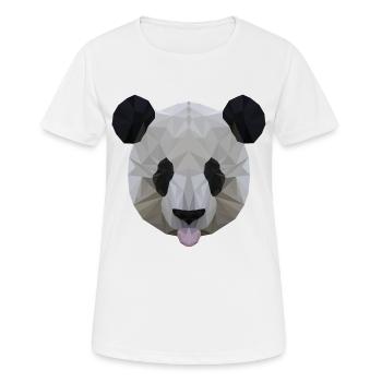 polygone Panda - T-shirt respirant Femme - blanc - Devant - AI Model Female 172 dark (172cm)