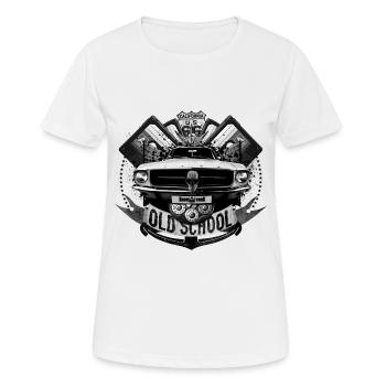 Old school - T-shirt respirant Femme - blanc - Devant - AI Model Female 172 dark (172cm)