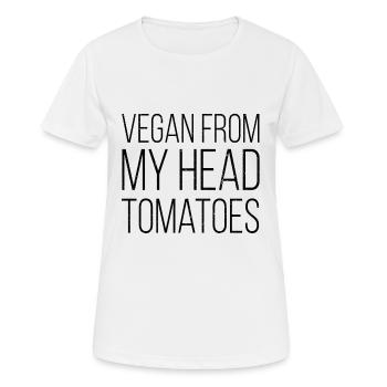 Vegan Veganer Veganerin - Frauen T-Shirt atmungsaktiv - Weiß - Vorne - AI Model Female 172 dark (172cm)