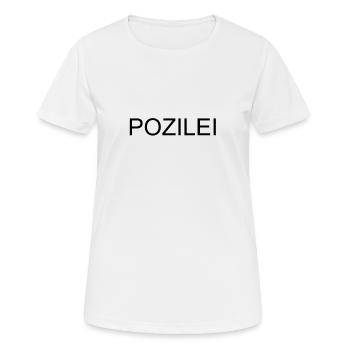 police - T-shirt respirant Femme - blanc - Devant - AI Model Female 172 dark (172cm)