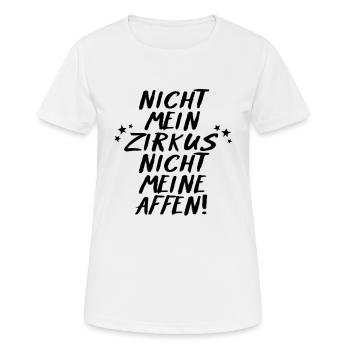 Pas mon cirque - T-shirt respirant Femme - blanc - Devant - AI Model Female 172 dark (172cm)