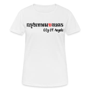Bangkok Bkk - Frauen T-Shirt atmungsaktiv - Weiß - Vorne - AI Model Female 172 dark (172cm)