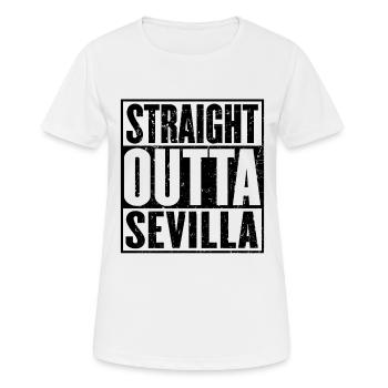 Straight Outta Séville - T-shirt respirant Femme - blanc - Devant - AI Model Female 172 dark (172cm)