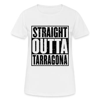 Straight Outta Tarragone - T-shirt respirant Femme - blanc - Devant - AI Model Female 172 dark (172cm)