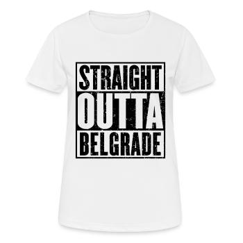 Straight Outta Belgrade Vintage - T-shirt respirant Femme - blanc - Devant - AI Model Female 172 dark (172cm)