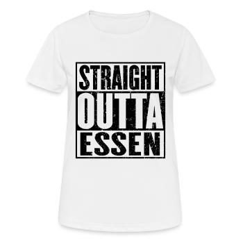 Straight Outta Essen Vintage - T-shirt respirant Femme - blanc - Devant - AI Model Female 172 dark (172cm)