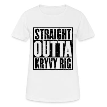 Straight Outta Kryvy Rig Vintage - Frauen T-Shirt atmungsaktiv - Weiß - Vorne - AI Model Female 172 dark (172cm)