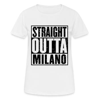Straight Outta Milano Vintage - Women's Breathable T-Shirt - white - Front - AI Model Female 172 dark (172cm)