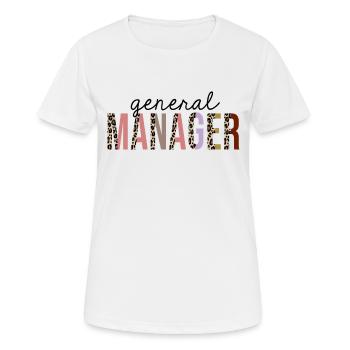 General Manager Leopard Print Lustig - Frauen T-Shirt atmungsaktiv - Weiß - Vorne - AI Model Female 172 dark (172cm)