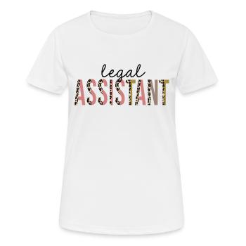 Legal Assistant Leopard Print Lustig - Frauen T-Shirt atmungsaktiv - Weiß - Vorne - AI Model Female 172 dark (172cm)