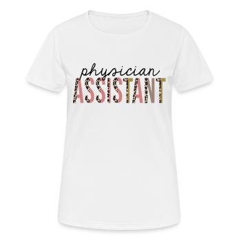 Physician Assistant Leopard Print Funny - Women's Breathable T-Shirt - white - Front - AI Model Female 172 dark (172cm)