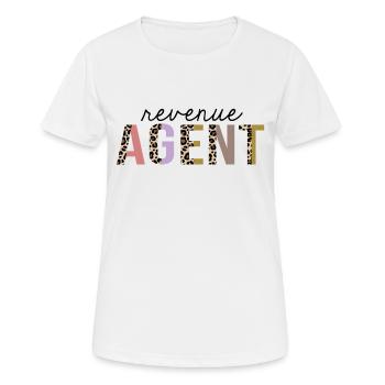 Agent de revenu Leopard Print Drôle - T-shirt respirant Femme - blanc - Devant - AI Model Female 172 dark (172cm)