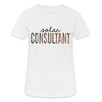 Solarberater Leopard Print Funny - Frauen T-Shirt atmungsaktiv - Weiß - Vorne - AI Model Female 172 dark (172cm)