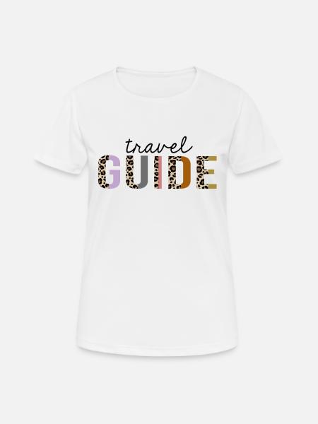 Reiseführer Leopardenprint Funny - Frauen T-Shirt atmungsaktiv - Weiß