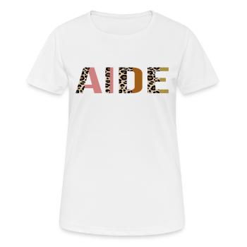Helfer - Frauen T-Shirt atmungsaktiv - Weiß - Vorne - AI Model Female 172 dark (172cm)