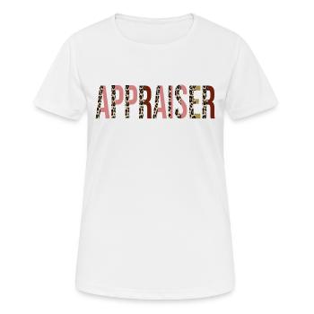 Schätzer - Frauen T-Shirt atmungsaktiv - Weiß - Vorne - AI Model Female 172 dark (172cm)