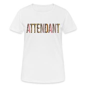 Begleiter - Frauen T-Shirt atmungsaktiv - Weiß - Vorne - AI Model Female 172 dark (172cm)