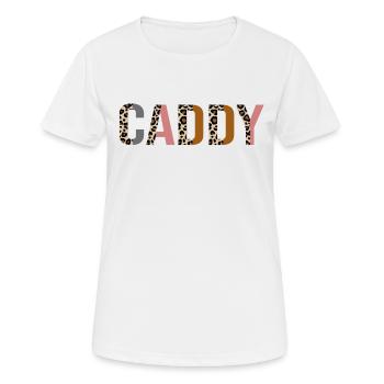 Caddie - Frauen T-Shirt atmungsaktiv - Weiß - Vorne - AI Model Female 172 dark (172cm)