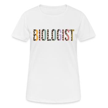 Biologe - Frauen T-Shirt atmungsaktiv - Weiß - Vorne - AI Model Female 172 dark (172cm)