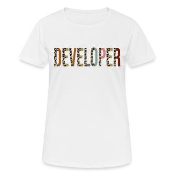 Developer - Women's Breathable T-Shirt - white - Front - AI Model Female 172 dark (172cm)