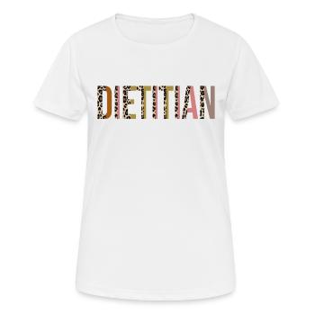 Diététicien - T-shirt respirant Femme - blanc - Devant - AI Model Female 172 dark (172cm)