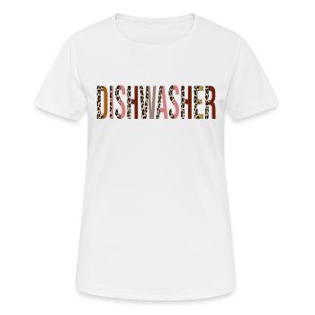 Lave-vaisselle - T-shirt respirant Femme - blanc - Devant - AI Model Female 172 dark (172cm)