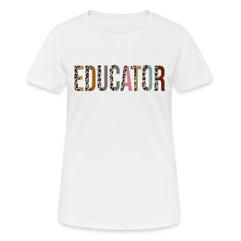 Educator - Women's Breathable T-Shirt - white - Front - AI Model Female 172 dark (172cm)