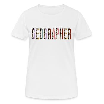 Geographer - Women's Breathable T-Shirt - white - Front - AI Model Female 172 dark (172cm)