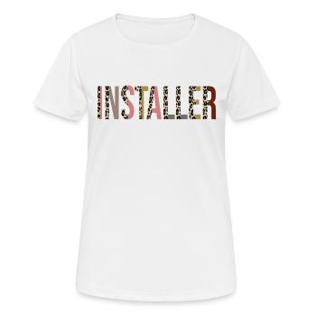 Installer - Women's Breathable T-Shirt - white - Front - AI Model Female 172 dark (172cm)