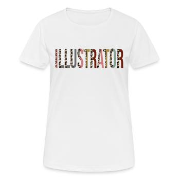 Illustrateur - T-shirt respirant Femme - blanc - Devant - AI Model Female 172 dark (172cm)