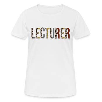Dozent - Frauen T-Shirt atmungsaktiv - Weiß - Vorne - AI Model Female 172 dark (172cm)